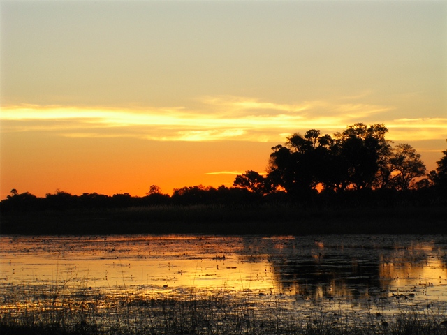 Anochecer en el Delta del Okavango baja