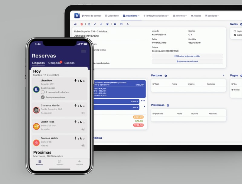 Innovador software gestion hoteles