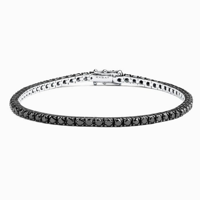 Pulsera riviere de diamantes negros