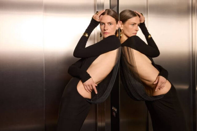 Ze García vestido negro colección Aldamar