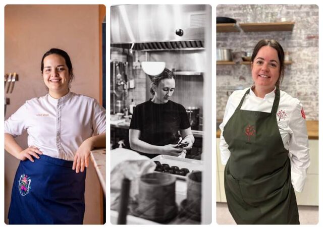 Carla Kirsch Lyon / Catherine Couvet desrosiers - Montreal / Caroline øverland - Stavanger The Food Capitals Summit Castelldefels Chefs