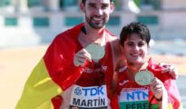 Álvaro Martín y María Pérez, campeones del mundo de 35 km marcha