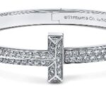 Pulsera Tiffany T T1 de oro blanco y full pavé de diamantes