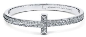 Pulsera Tiffany T T1 de oro blanco y full pavé de diamantes