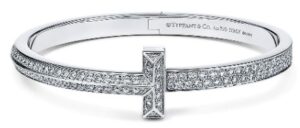 Pulsera Tiffany T T1 de oro blanco y full pavé de diamantes